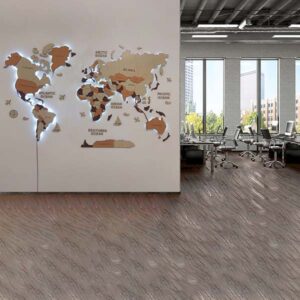 Bản đồ thế giới gắn tường văn phòng